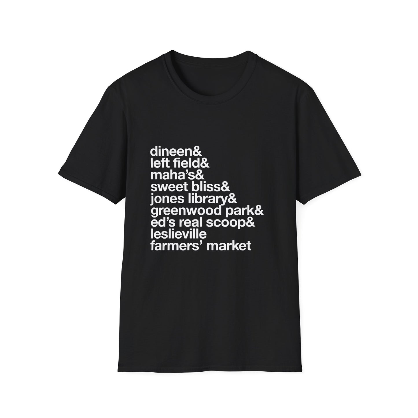 Black Leslieville Neighbourhood Tshirt