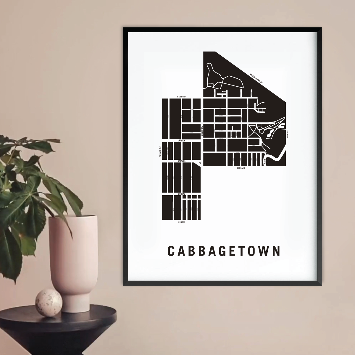 Cabbagetown Map, Toronto