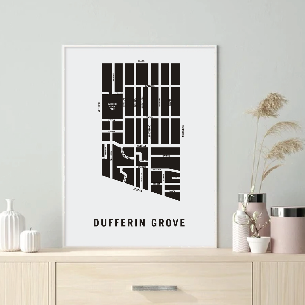 Dufferin Grove Map, Toronto