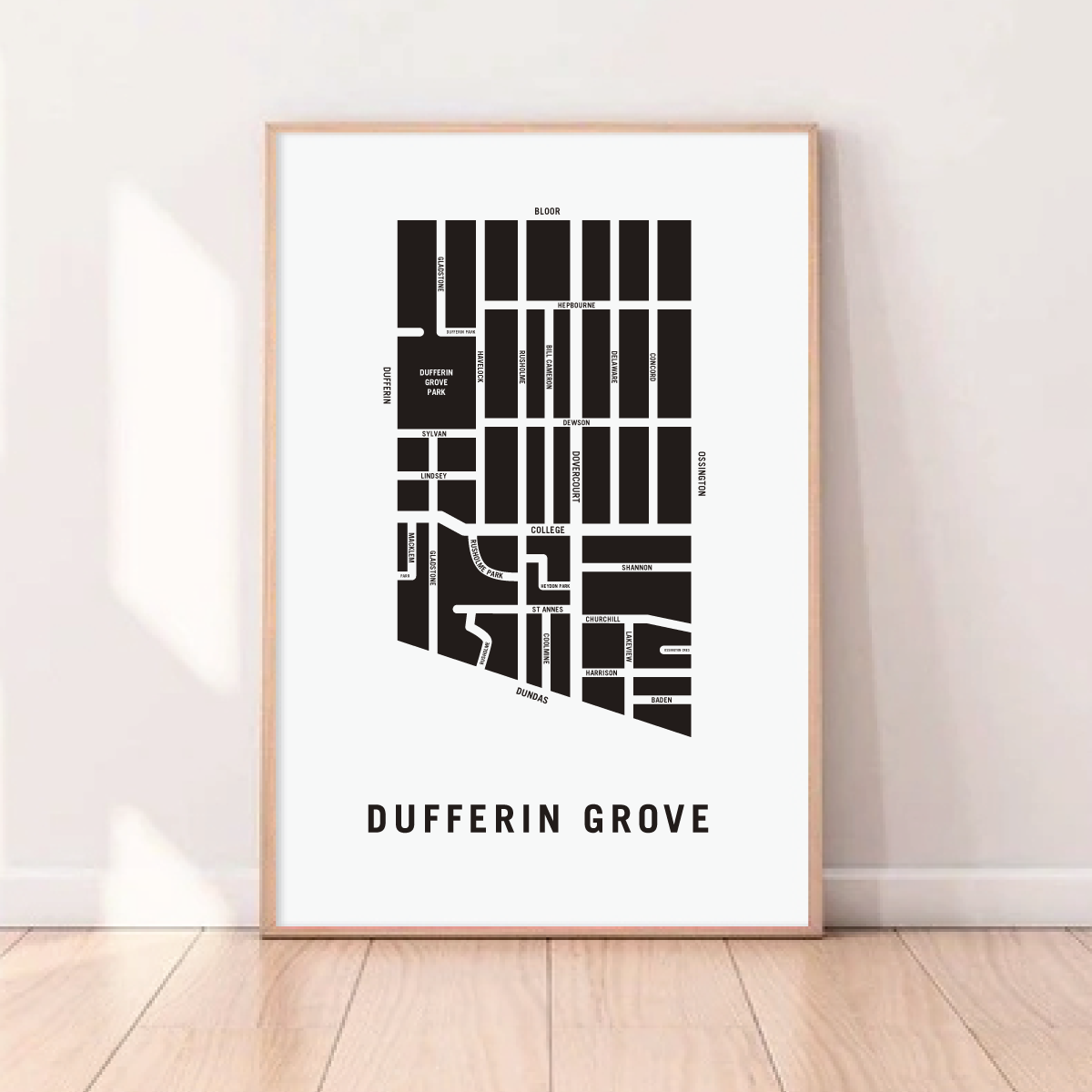 Dufferin Grove Map, Toronto