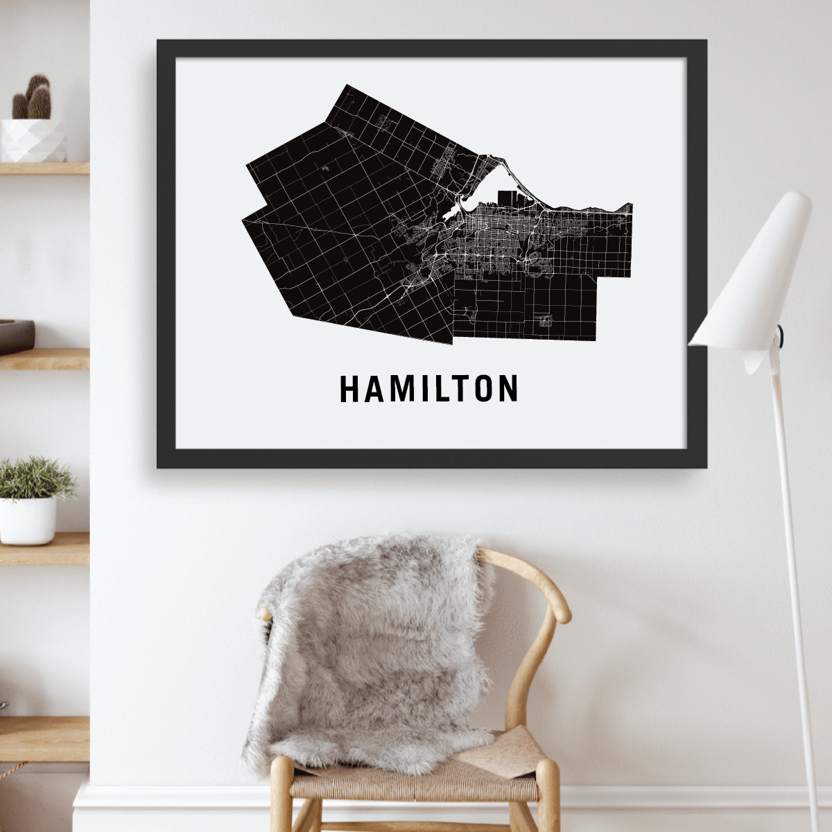 Hamilton City Map, Ontario