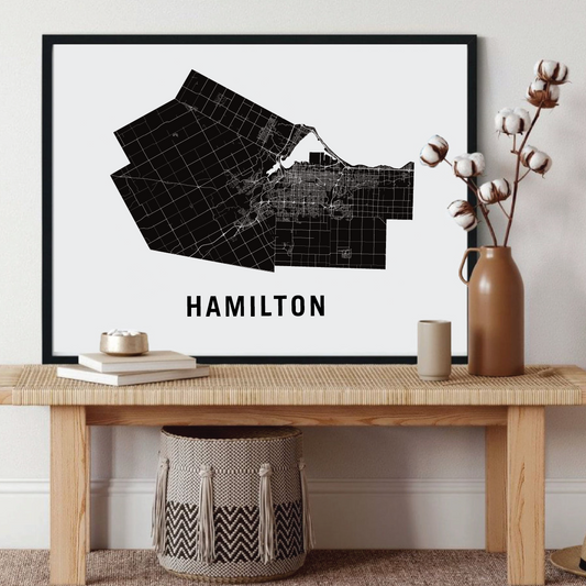 Hamilton City Map, Ontario