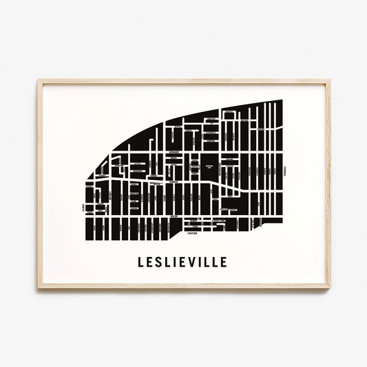 Leslieville Map, Toronto