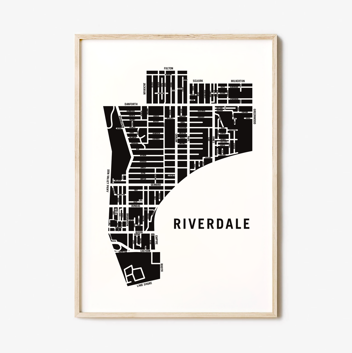 Riverdale Map, Toronto