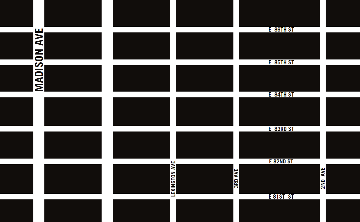 Close up of Upper East Side neighbourhood