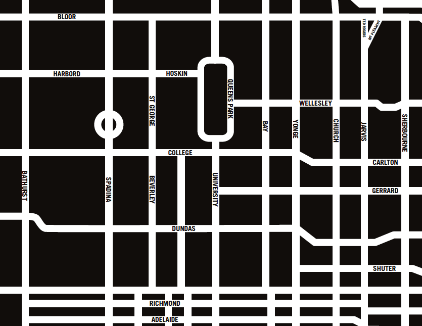Toronto Map with Major Streets
