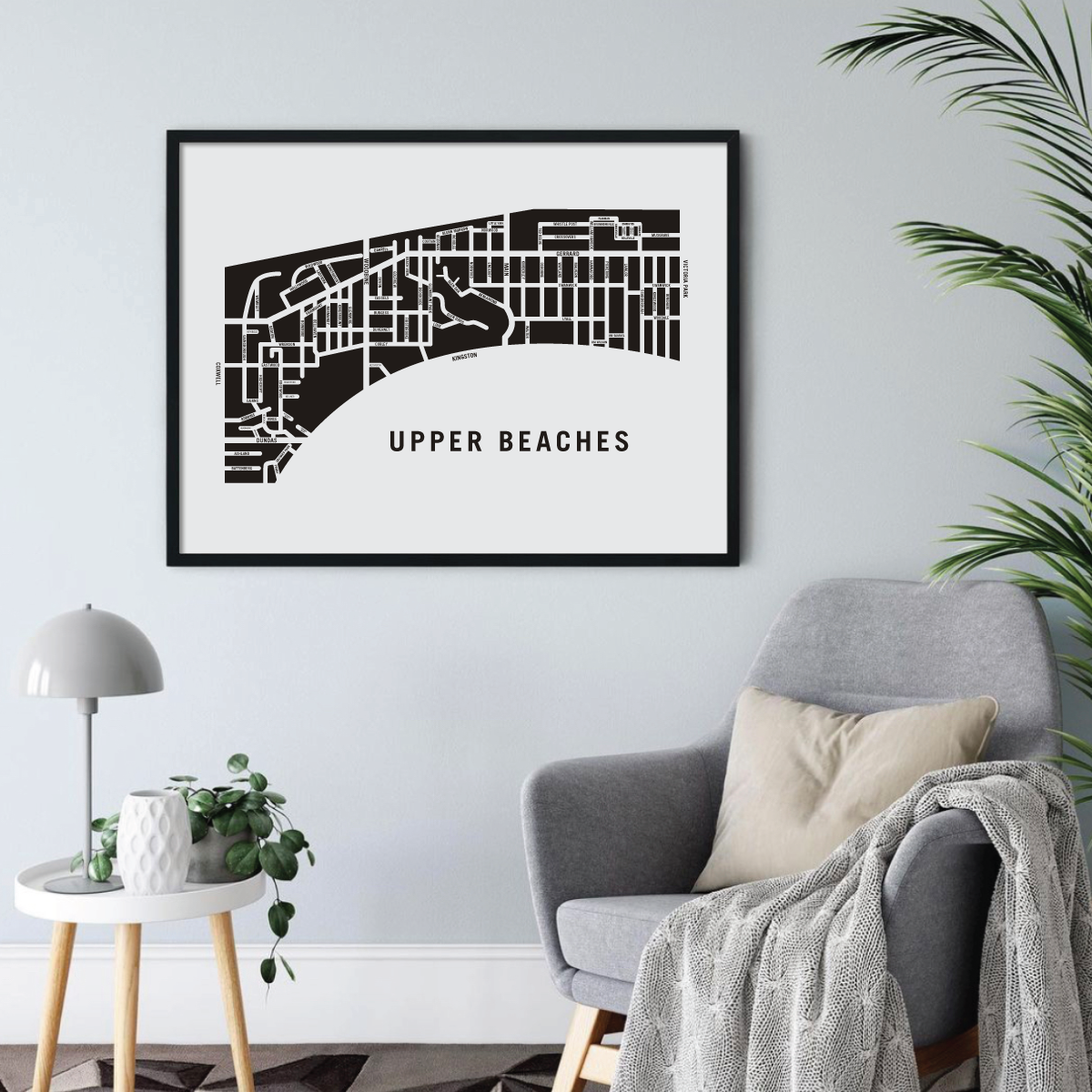Upper Beaches Map, Toronto