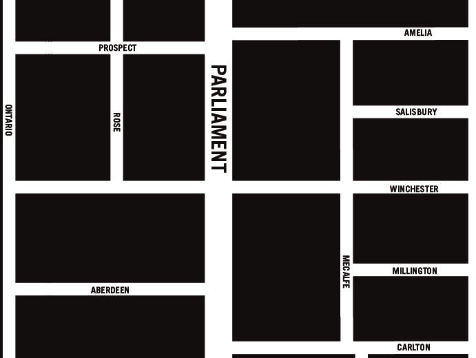 Cabbagetown Map, Toronto