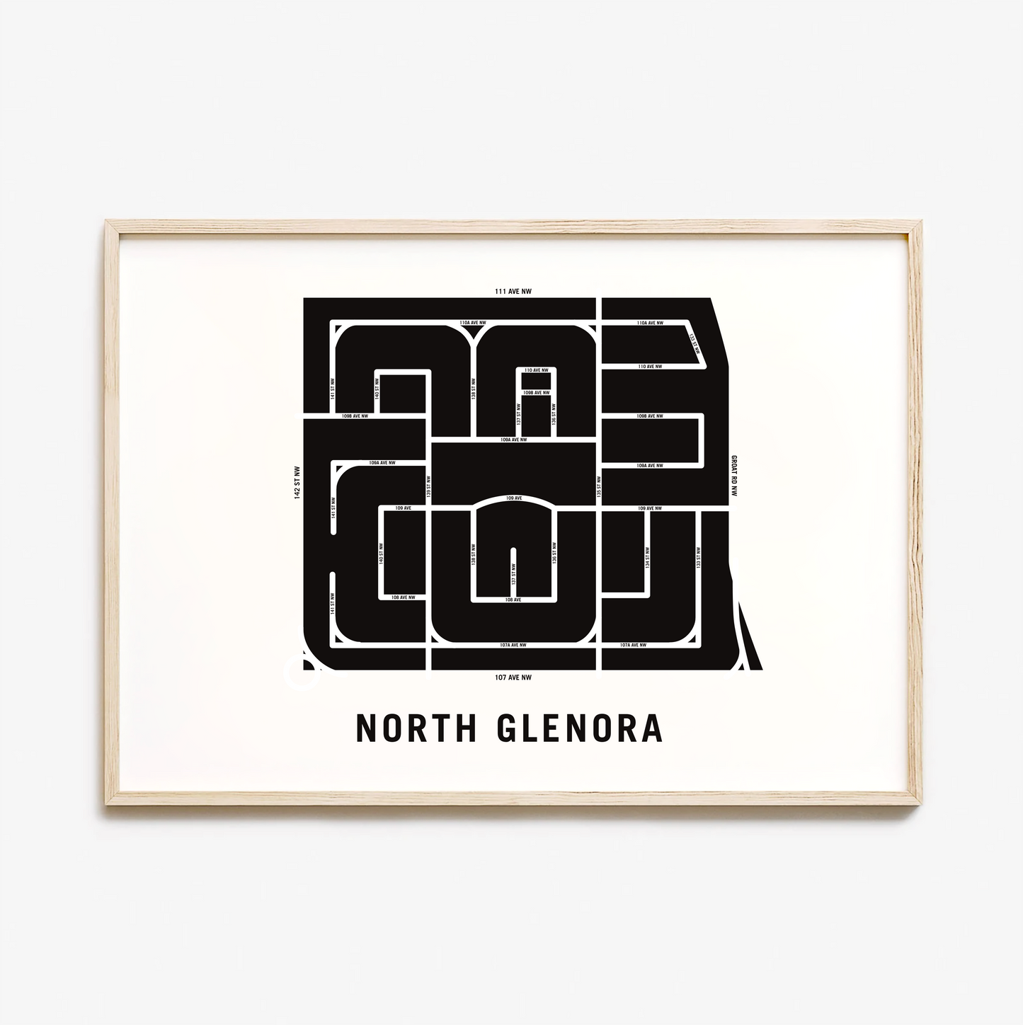 North Glenora Map, Edmonton