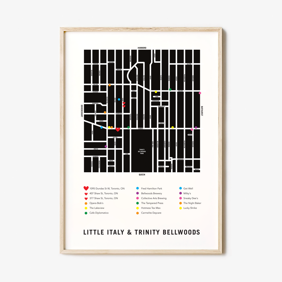 Custom Map Print | Personalized Map Poster | Toronto Housewarming Gift ...