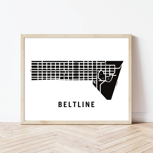 Beltline Map, Calgary