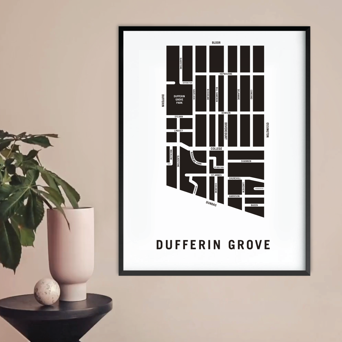 Dufferin Grove Map, Toronto