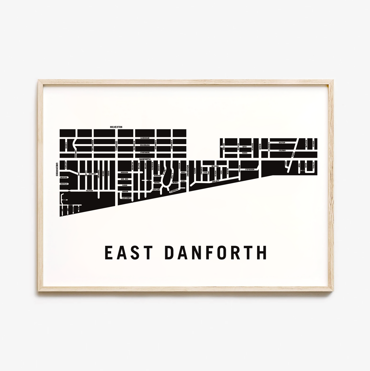 East Danforth Map, Toronto