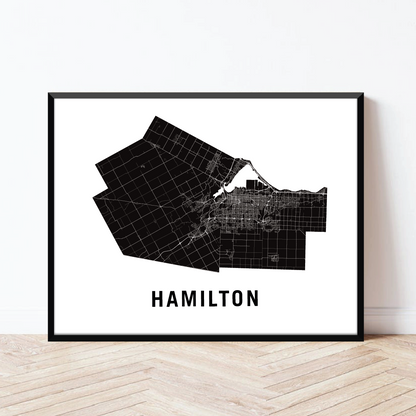 Hamilton City Map, Ontario