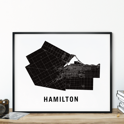 Hamilton City Map, Ontario