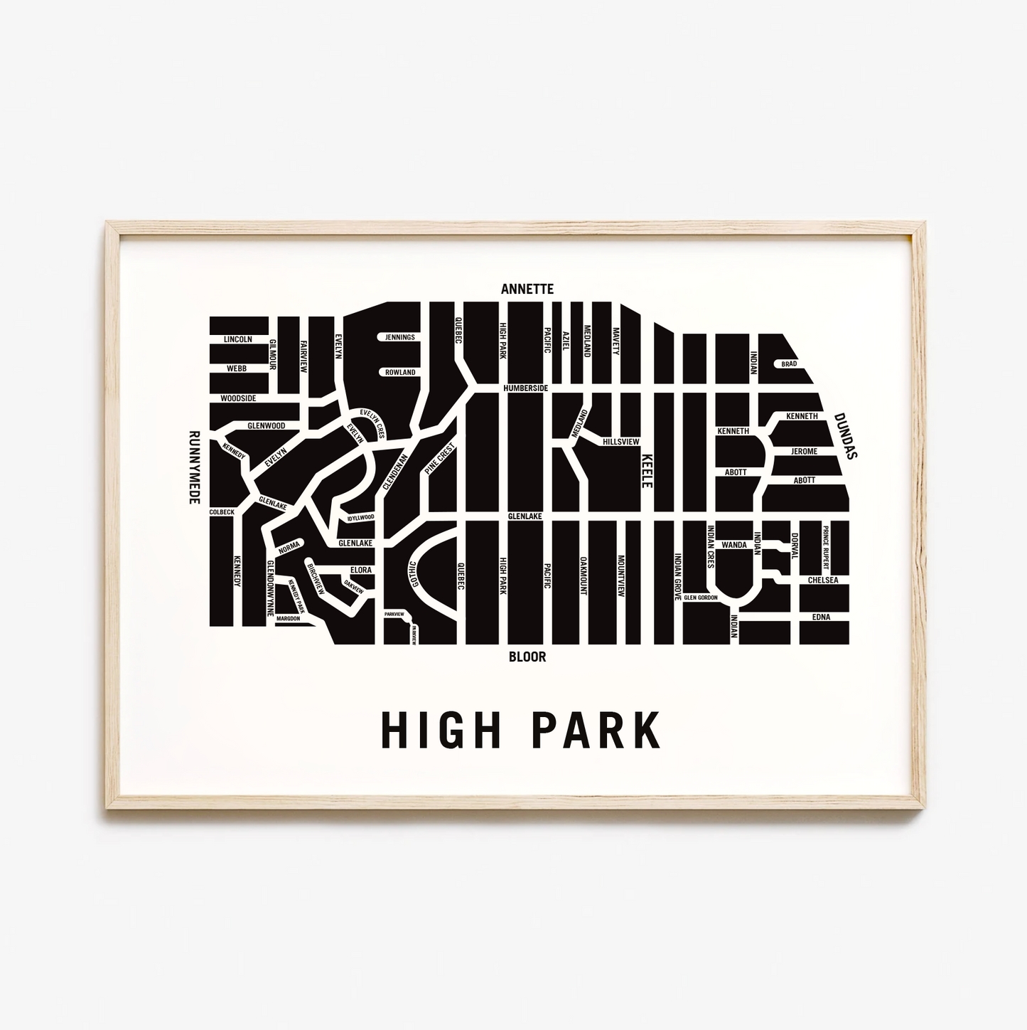 High Park Map, Toronto