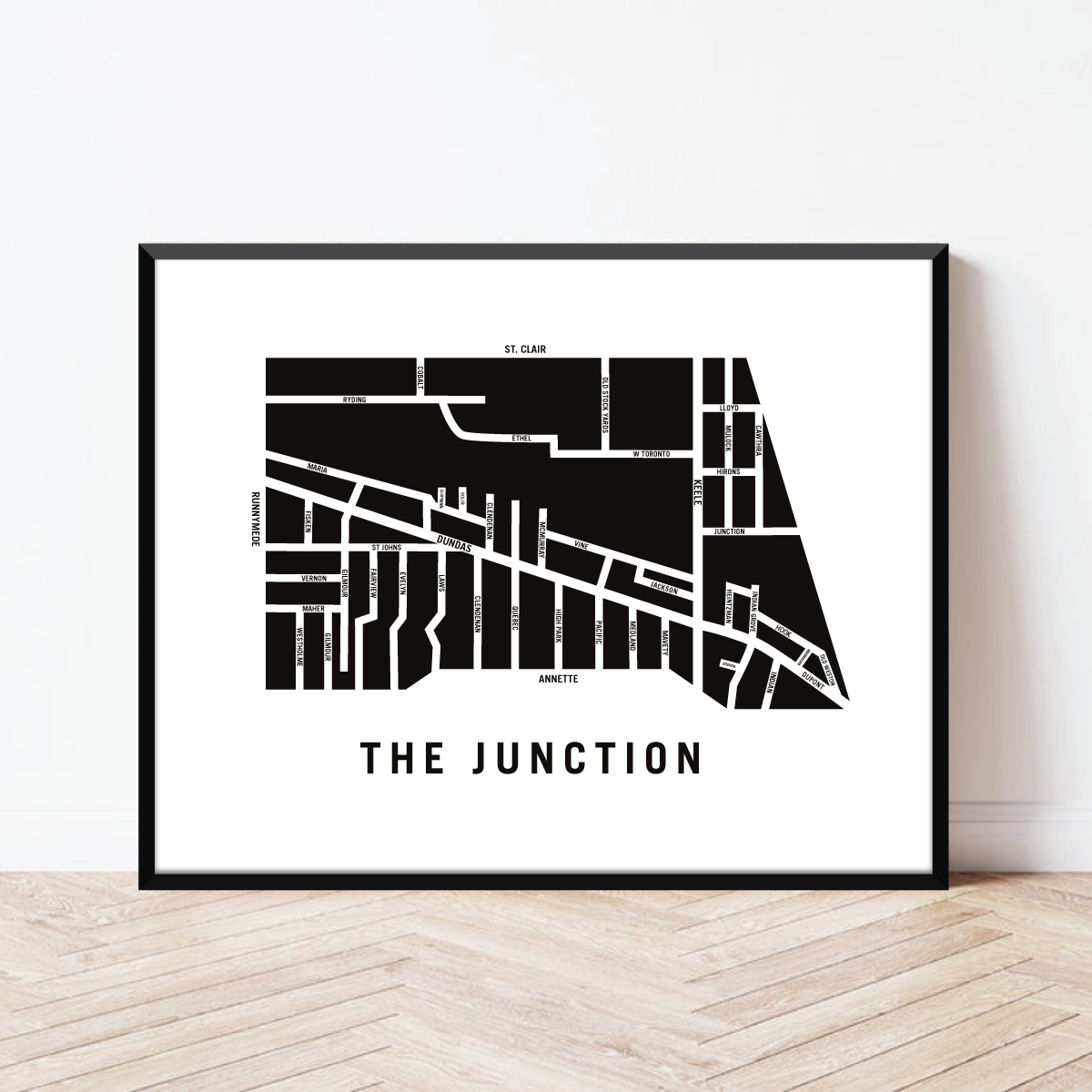 The Junction Neighbourhood Map Print | Toronto Housewarming Gift ...