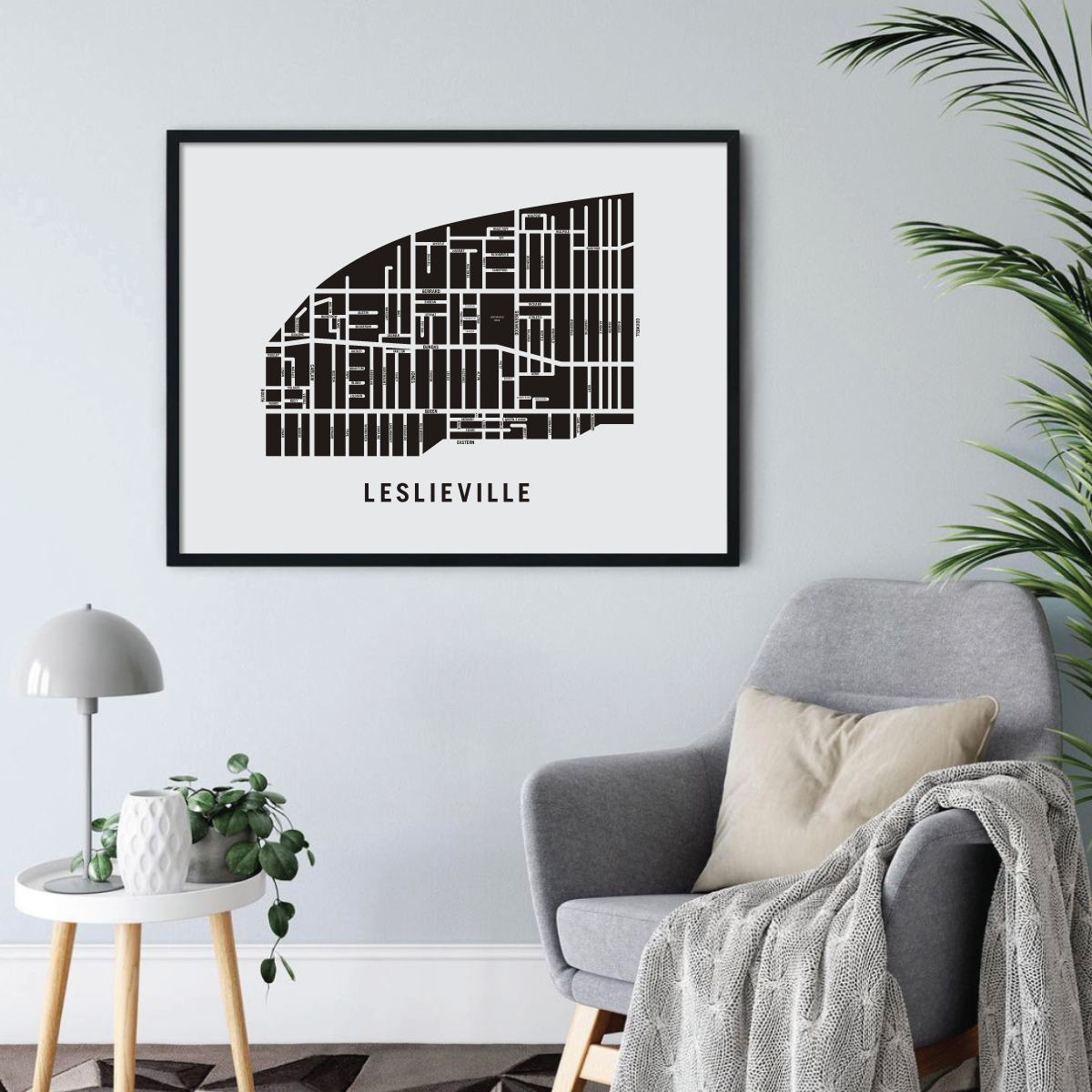 Leslieville Map, Toronto