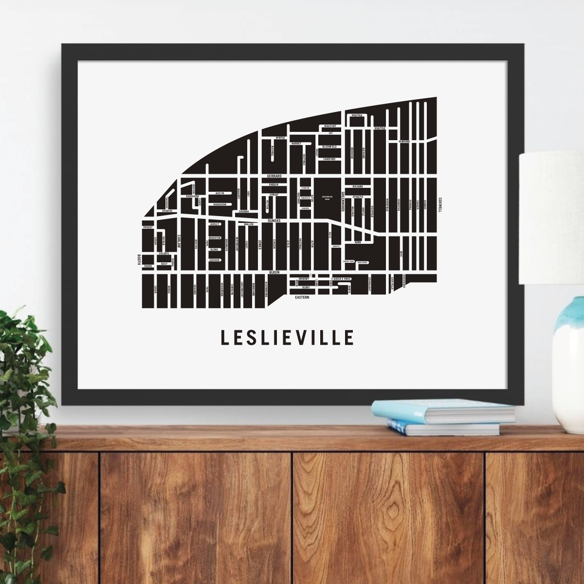 Leslieville Map, Toronto