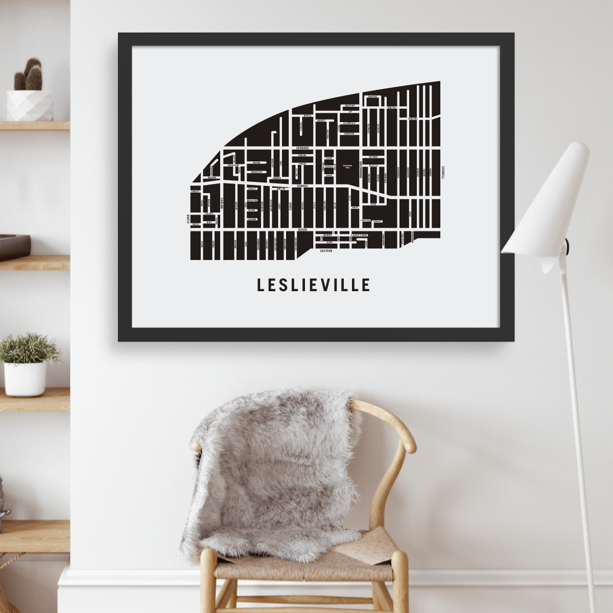 Leslieville Map, Toronto