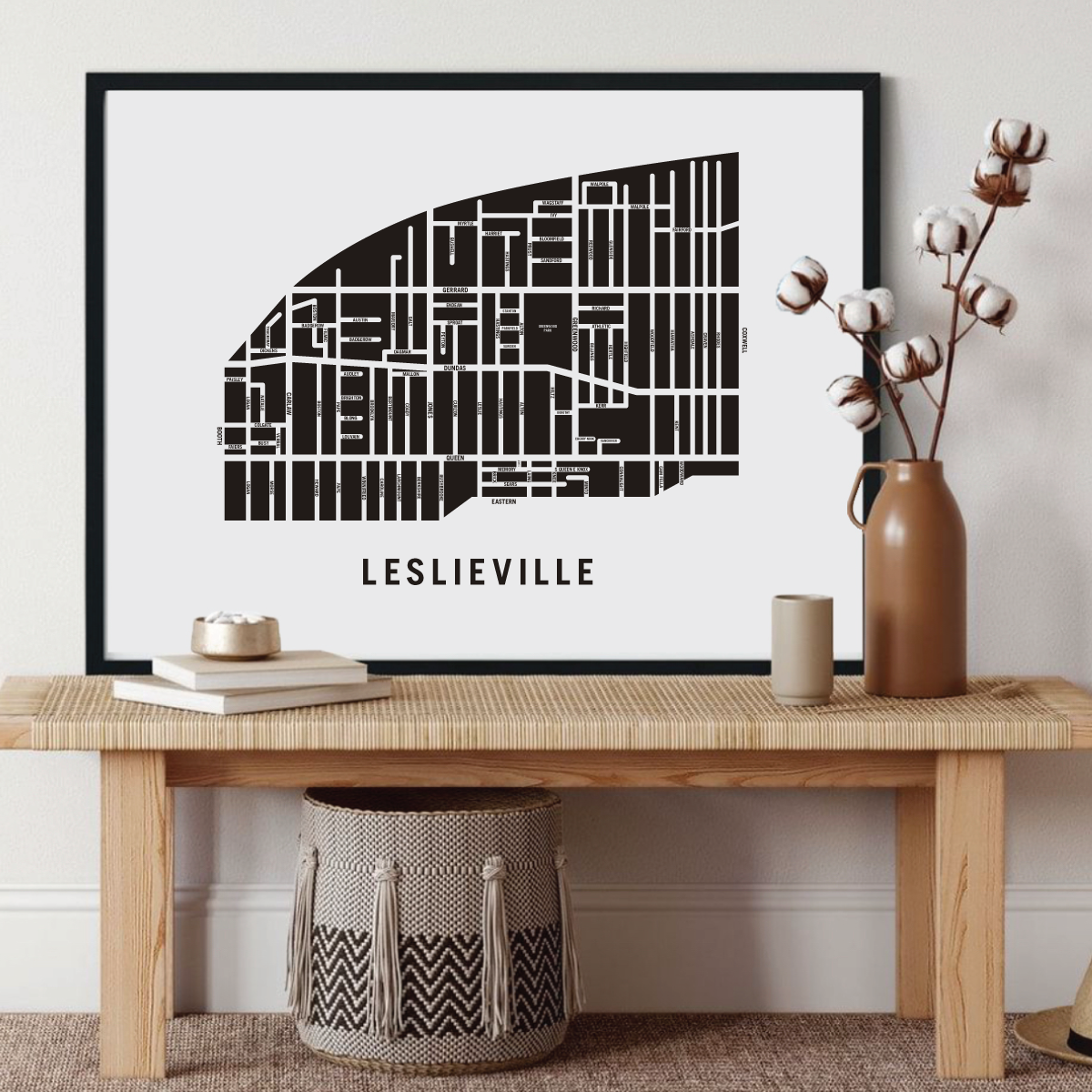 Leslieville Map, Toronto