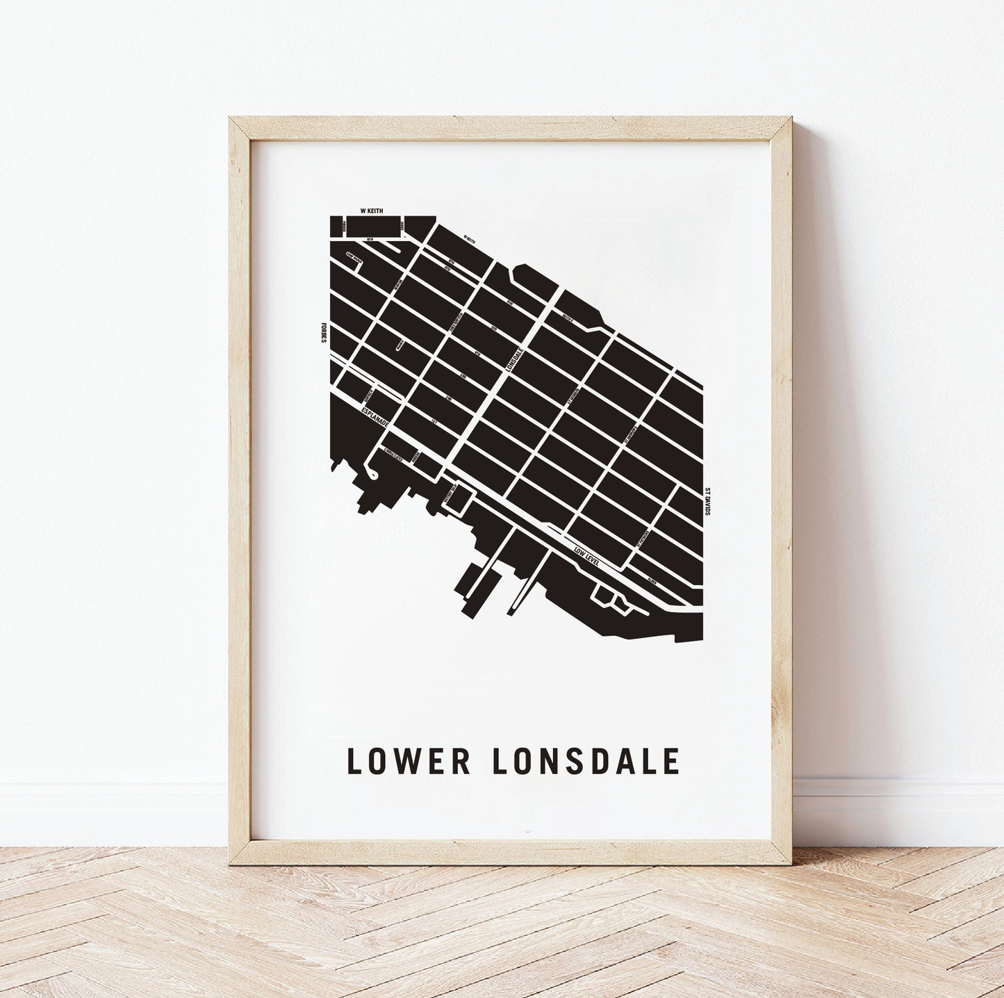 Lower Lonsdale Map, Vancouver