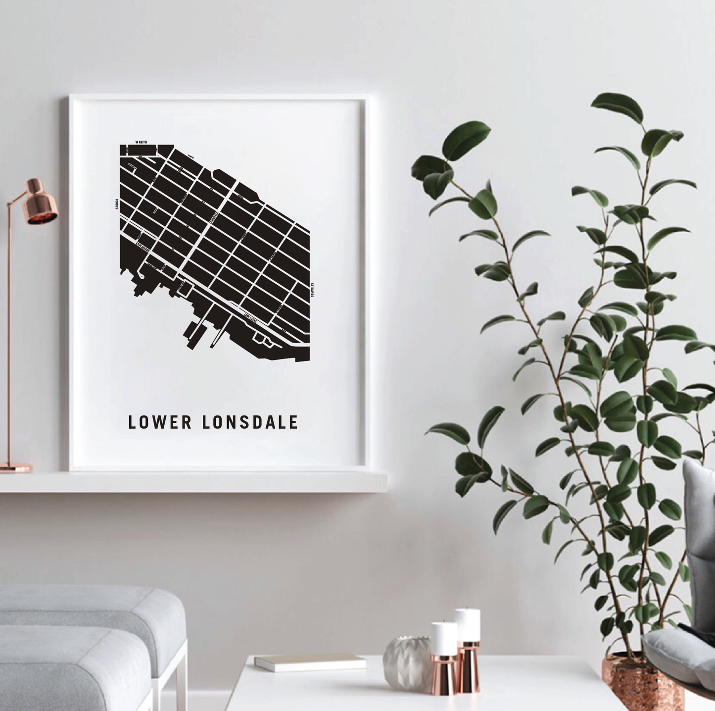 Lower Lonsdale Map, Vancouver