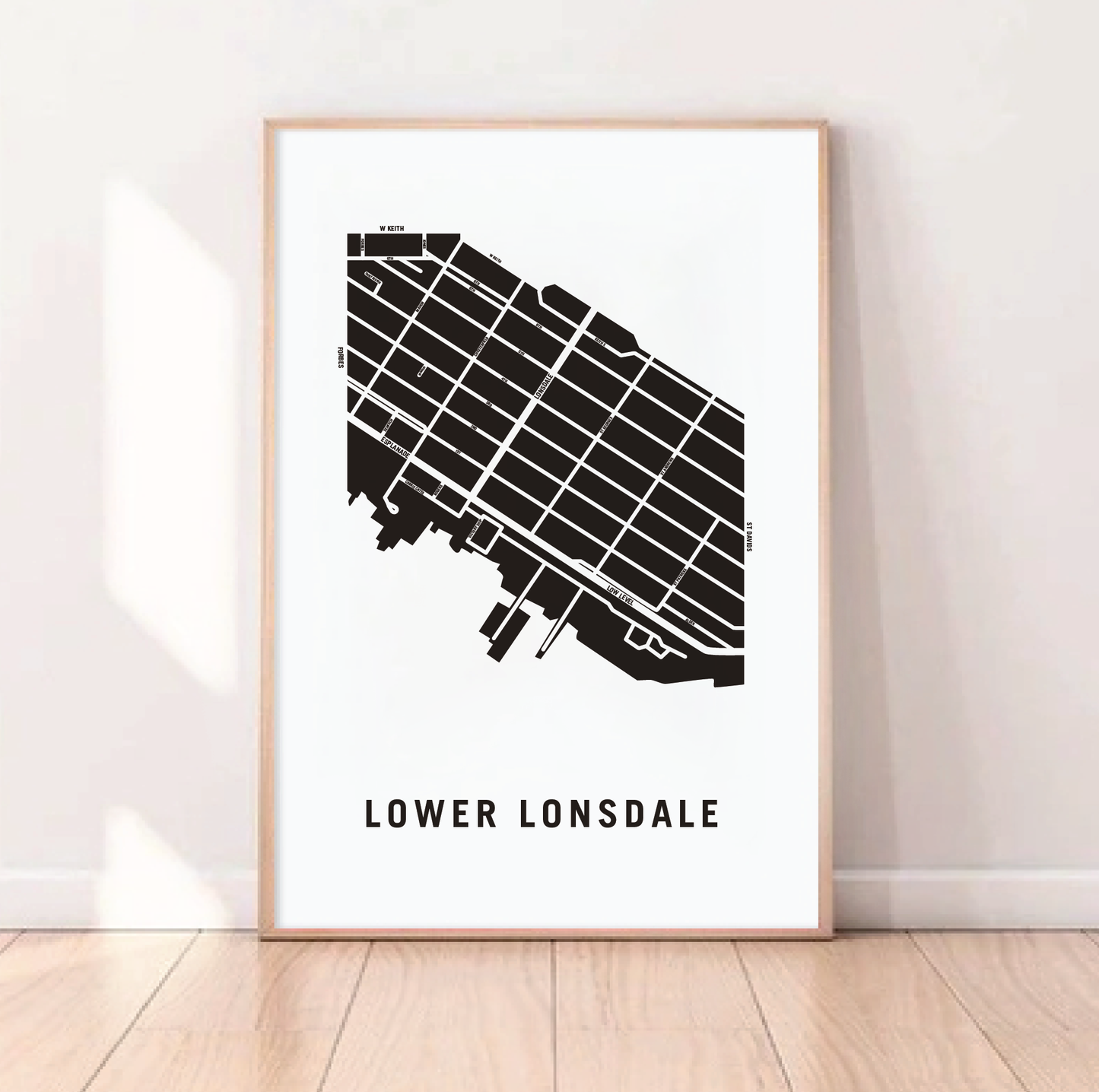 Lower Lonsdale Map, Vancouver