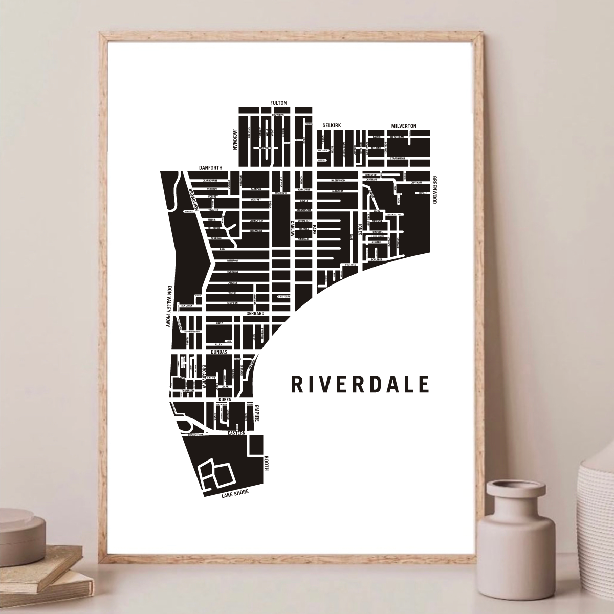 Riverdale Map, Toronto