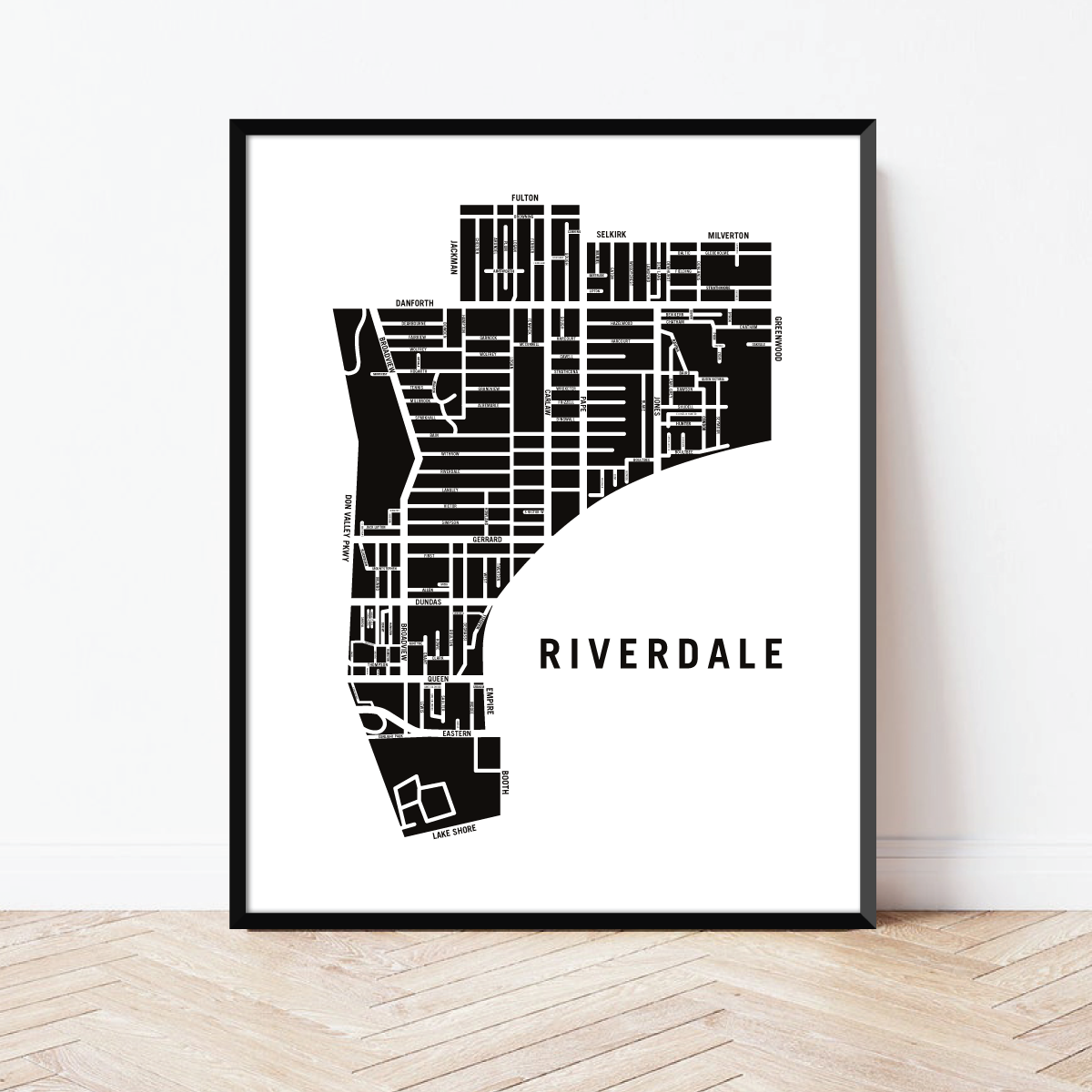 Riverdale Map, Toronto