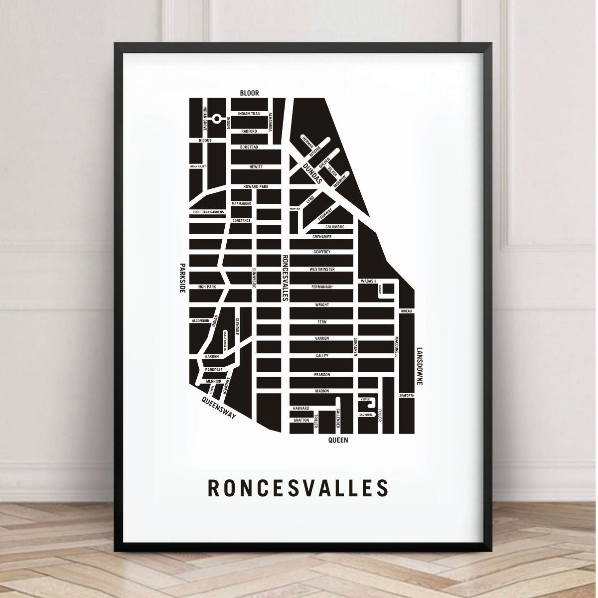 Roncesvalles Map, Toronto