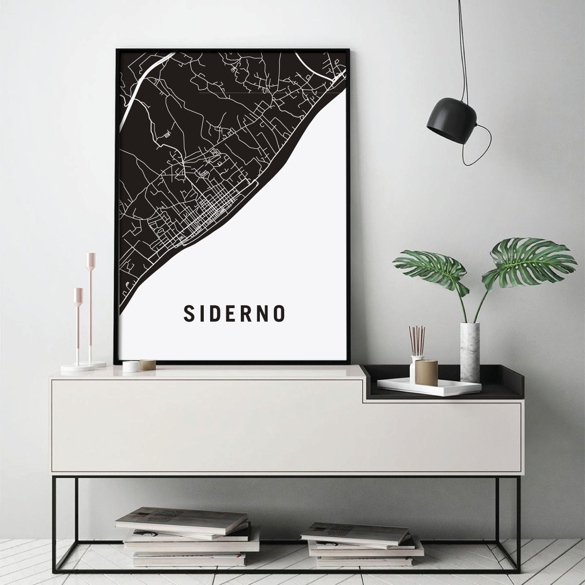 Siderno Map, Italy