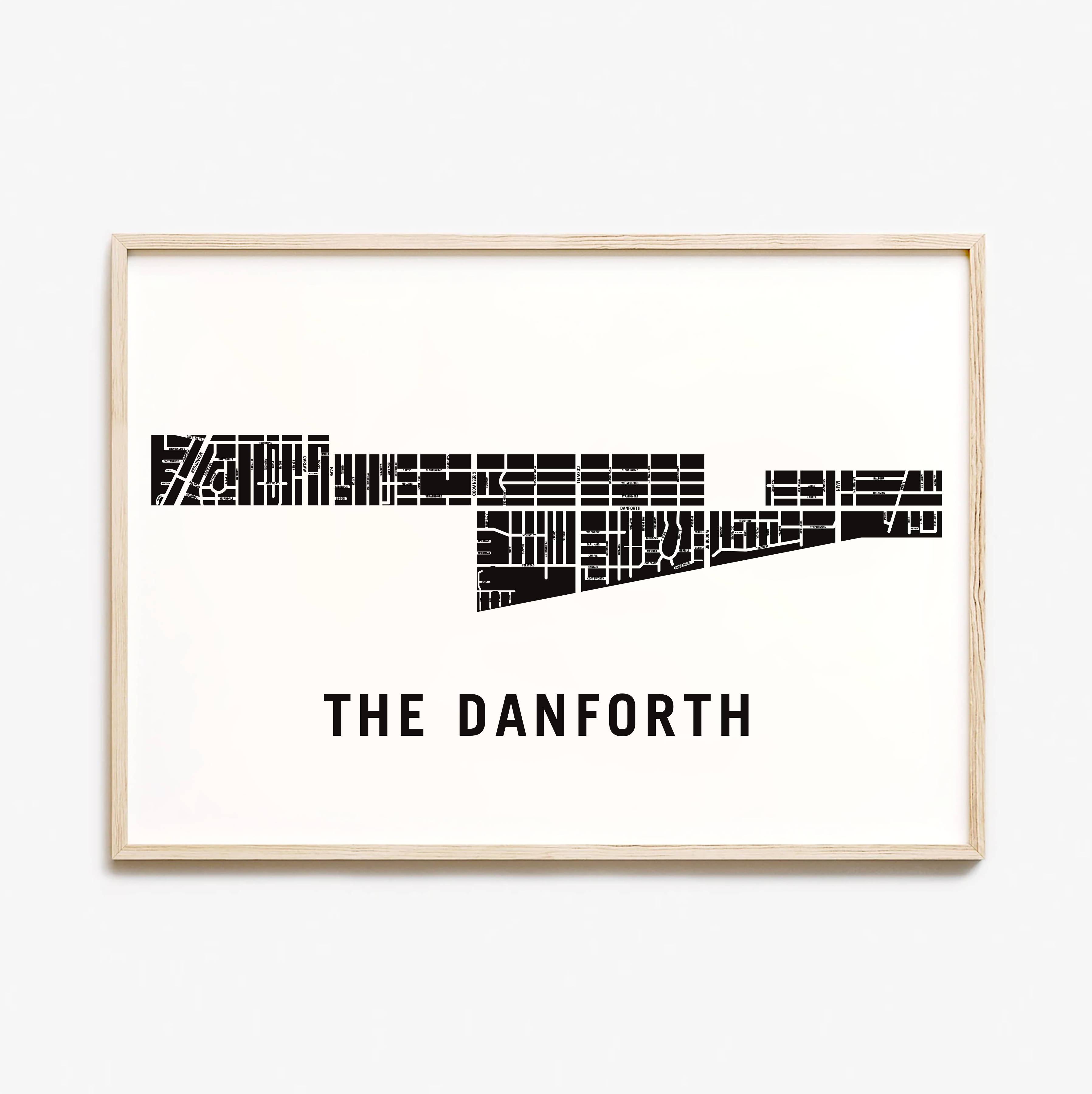 The Danforth / Greektown Neighbourhood Map | Toronto Housewarming Gift ...
