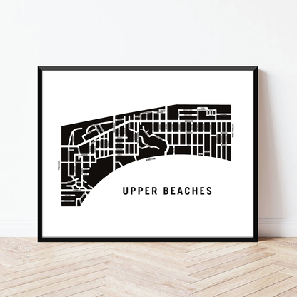 Upper Beaches Map, Toronto