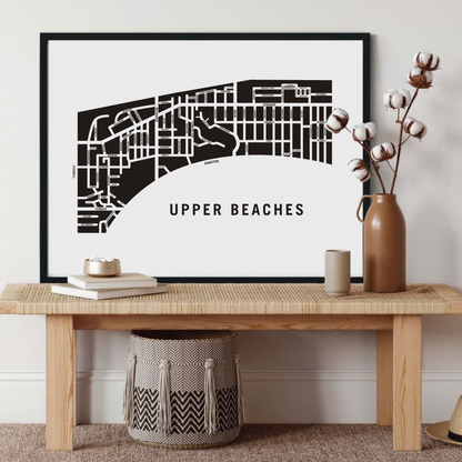 Upper Beaches Map, Toronto