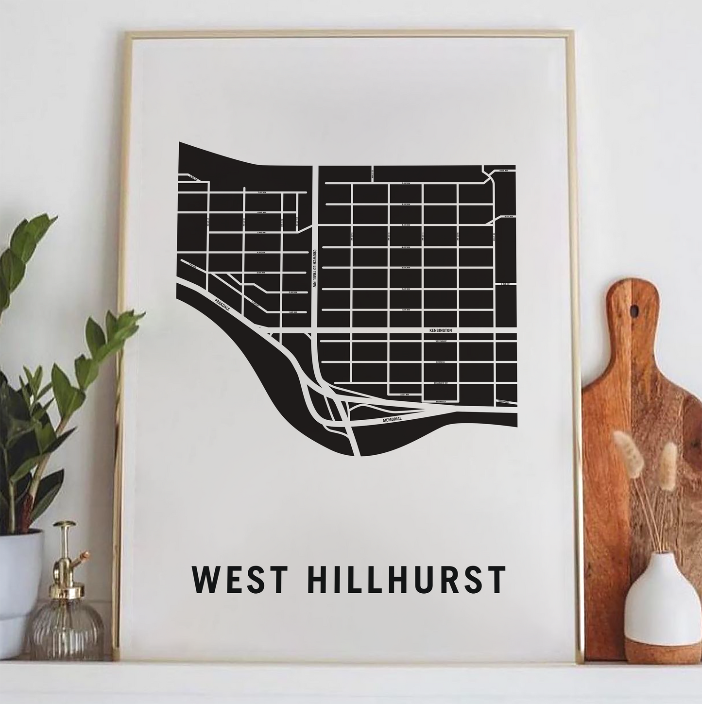 West Hillhurst Map, Calgary