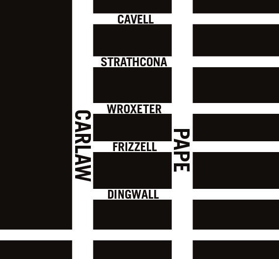 Riverdale Map, Toronto