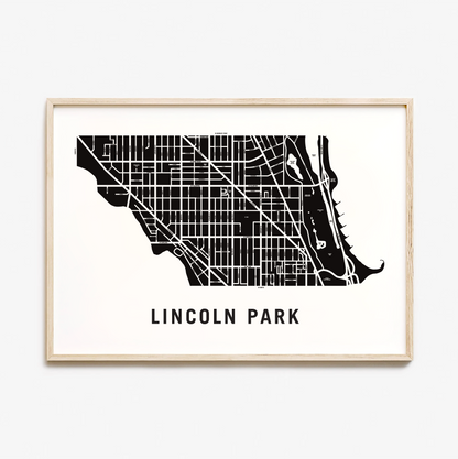 Lincoln Park Map, Chicago